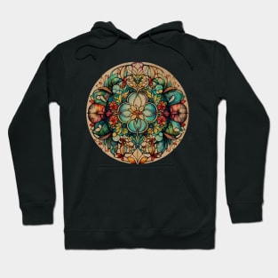 Broken Shadow Vintage Stained Glass Mandala Hoodie